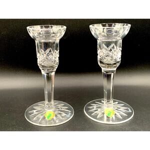 Waterford Crystal Lismore Vintage Candle Stick Holders with Original Box